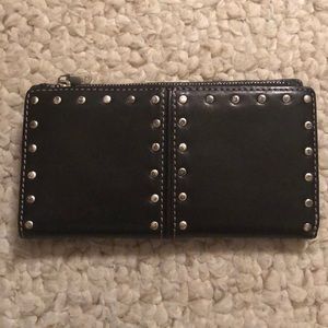 Michael Kors Black Leather Studded Wallet